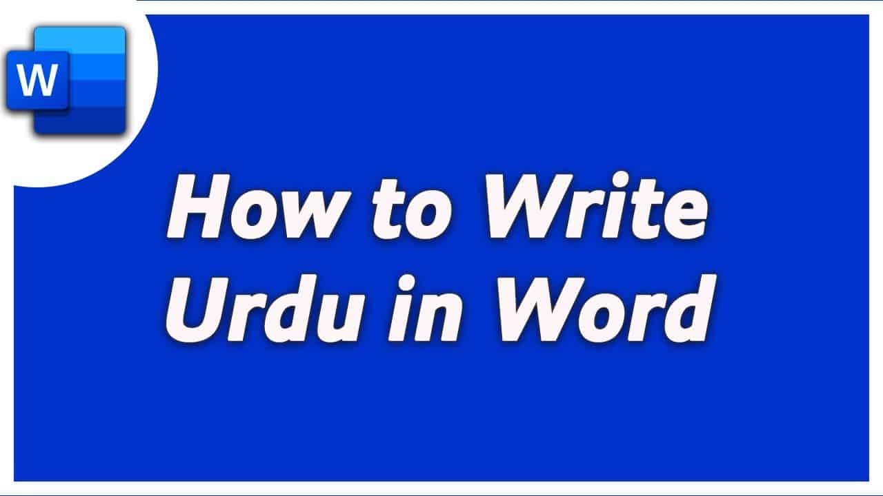 How to Write Urdu in MS Word - YouTube