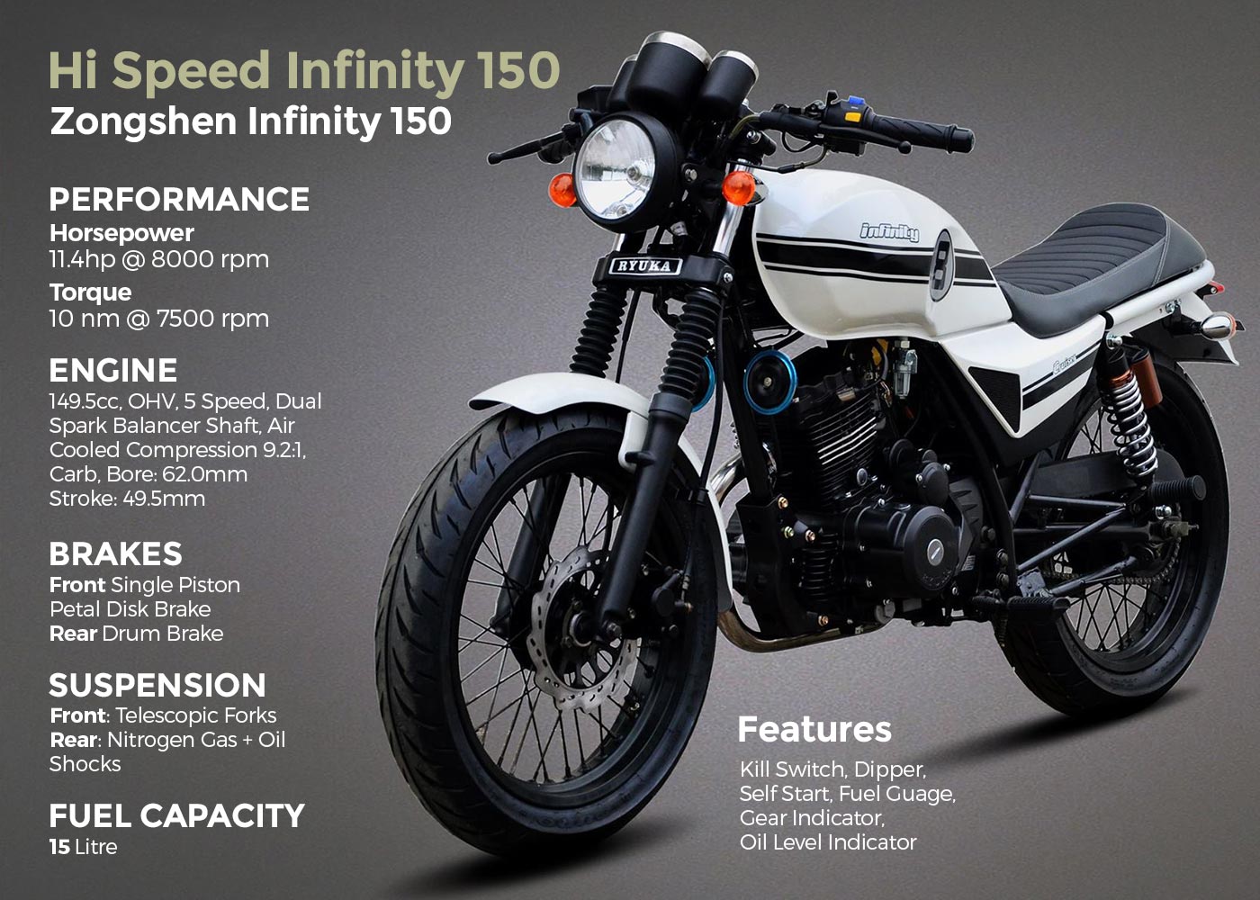 Hi Speed Infinity 150 Specs And Specifications