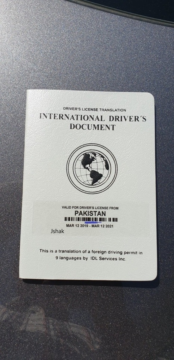 international driving license pakistan documents