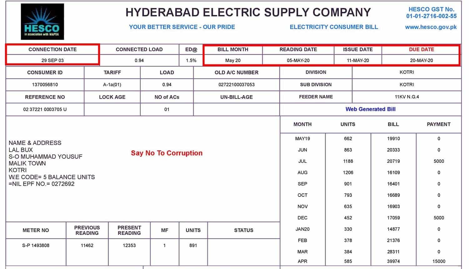 HESCO Bill Online – How to Check and Pay HESCO Bill in 2022 – Startup ...