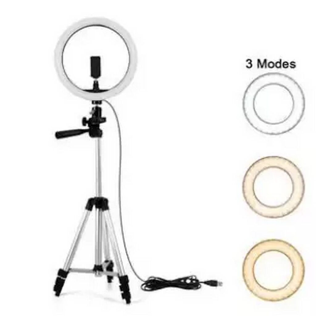 HOLA 26 cm selfie ring light with 7 feet high-quality tripod stand