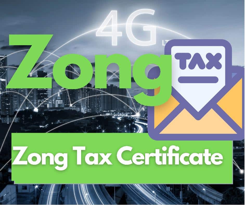 Zong Tax Deduction Certificate