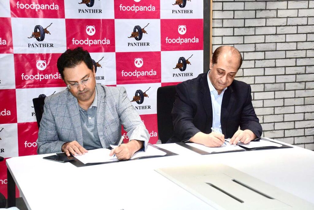 foodpanda sign agreement with Panther Tyres