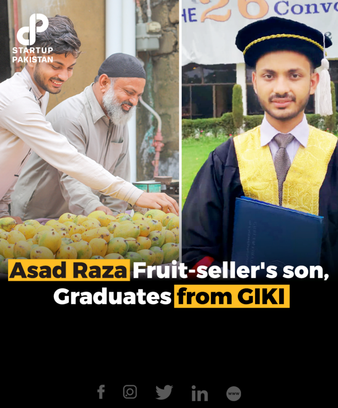 Asad Raza Fruit-seller's son Graduate From GIKI