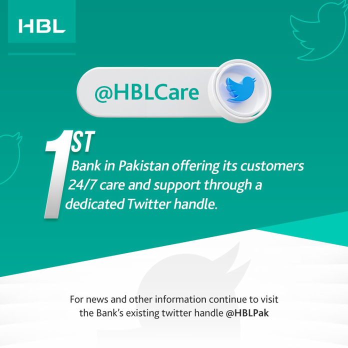HBL becomes the first Bank in Pakistan to launch a dedicated customer care Twitter handle