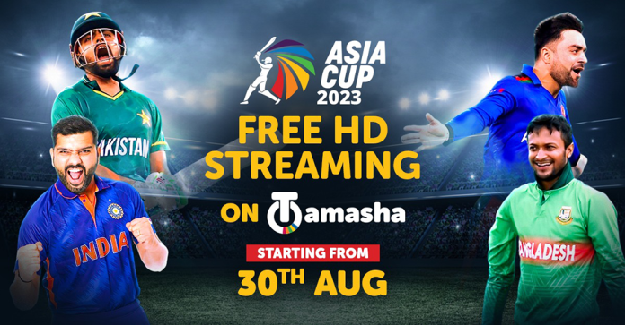 Free Live Streaming of Asia Cup 2023 on Tamasha