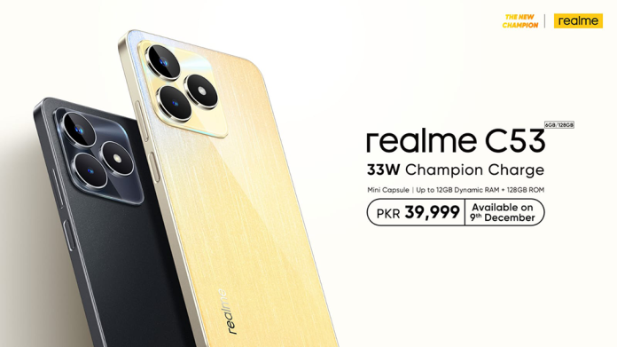 Championing Price, Design, and Performance in One Spectacular Device In the realm of smartphones, there's a new champion in town, and it's here to redefine your expectations. Introducing the realme C53 – a device that champions not only in design but also in the crucial aspects of charge, memory, photography, and more. Brace yourself for a revelation that combines excellence with affordability at just PKR 39,999/-. Champion of Design: Champion Gold Colour Elevate your style with the Champion Gold variant of the realme C53. It's not just a color; it's a statement. The golden hue symbolizes victory and success, turning your smartphone into a symbol of your achievements. Champion of Charge in the Segment: 33W SUPERVOOC Charge Experience the power of rapid charging with the realme C53. The 33W SUPERVOOC Charge ensures that you reach 50% battery in just 31 minutes. Unleash the champion within without waiting around for your device to catch up. Champion of Memory in the Segment: 12GB RAM & 128GB Storage The realme C53 doesn't compromise on performance. With a whopping 12GB of RAM (6GB built-in and 6GB dynamic RAM with DRE Technology) and 128GB storage capacity, it ensures smooth multitasking and ample space for all your memories. Champion of Photography in the Segment: 50MP Camera with New Filters Capture life's victories in stunning detail with the 50MP camera of the realme C53. Plus, explore new horizons of creativity with innovative filters like City Street, Secret Garden, and Sunny Holiday, adding an artistic touch to your photos. Massive Battery: 5000mAh Powering the champion is a massive 5000mAh battery, ensuring that you stay in the game without worrying about running out of juice. The realme C53 stands tall and reliable, just like a true champion. Colours: Champion Gold & Mighty Black Choose your champion. Whether it's the brilliance of Champion Gold or the sophistication of Mighty Black, the realme C53 lets you express your style with these iconic color options. Conclusion The realme C53 isn't just a smartphone; it's a declaration of victory. With an unbeatable price, a design that exudes success, rapid charging capabilities, ample memory, a powerful camera, and a massive battery, it embodies the spirit of a true champion. Get ready to conquer every moment with the realme C53 – where performance meets affordability in a spectacular display of excellence.