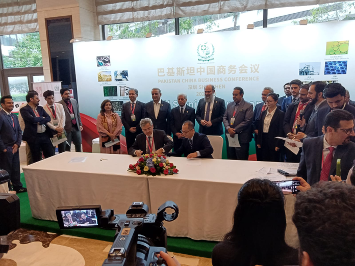 PM Shehbaz Sharif inaugurated B2B session on Wednesday in Shenzhen, a city in southern China renowed for its technology innovation. Over 150 Chinese companies and over 100 Chinese enterprises in ICT, solar, EV, agriculture, steel, etc. attended. Agreements were signed in batches. The B2B session is part of the Pakistan China Business Conference taking place during PM's visit to China. It is reported he led a business delegation from 79 enterprises, a testimony of his commitment to elevate bilateral B2B cooperation to new level.