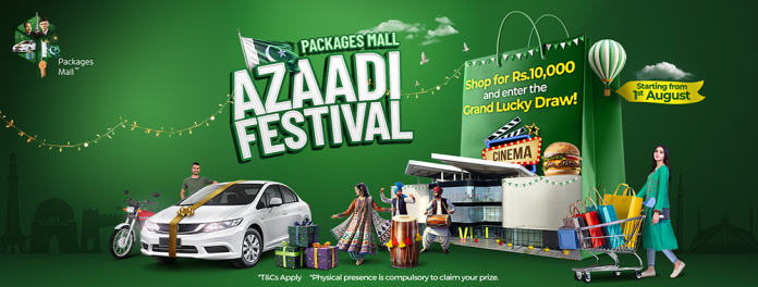 Packages Mall Hosts Month-Long Azadi Festival with Grand Prizes and Cultural Performances