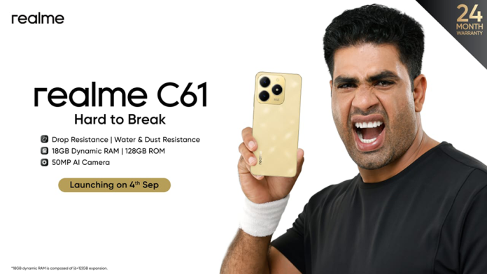 After being Picked as the First Smartphone Brand Partner by Arshad Nadeem, realme brings Industry-first 24-month warranty on realme C61