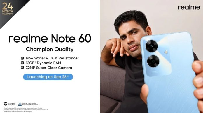 realme Note 60 launching soon: Segment’s first IP64 Protection Championing Durability in Every Aspect