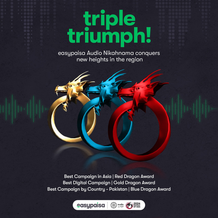 easypaisa's 'Audio Nikahnama' Achieves Another Global Win, Sweeping 3 Major Awards at Dragons of Asia 2024!