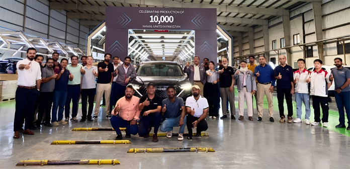 Pakistan auto factory rolled out a milestone 10,000th vehicle