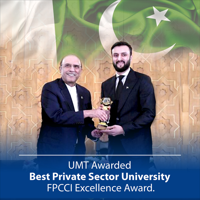 UMT Receives FPCCI Award for the Best Private University in Pakistan