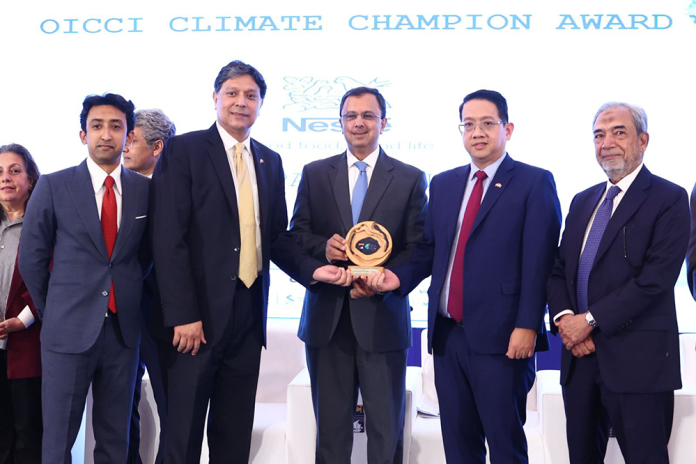 Nestlé Pakistan shines as a top winner at the 1st OICCI Climate Excellence Awards, winning the prestigious Climate Champion Award!