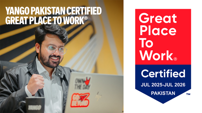Yango Pakistan Recognised as a Great Place to Work