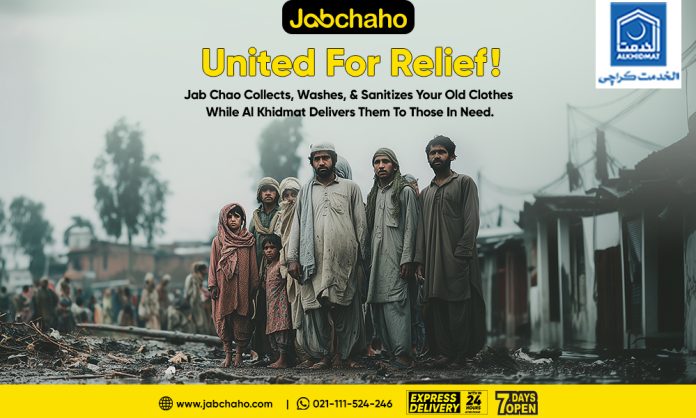 Jab Chaho Partners with Al-Khidmat Karachi to Support Flood-Affected Families