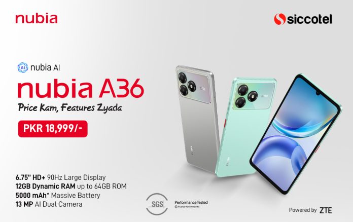 ZTE nubia Launches nubia A36 in Pakistan – “Price Kam, Feature Zyada”